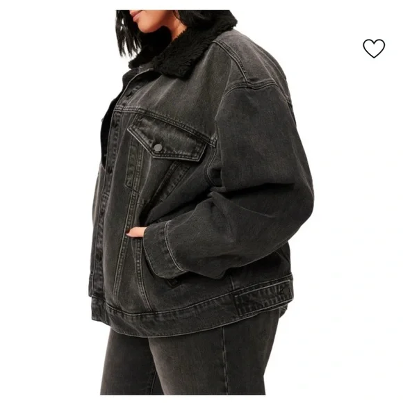 Good American Black Denim Jacket 3X - Picture 2 of 5